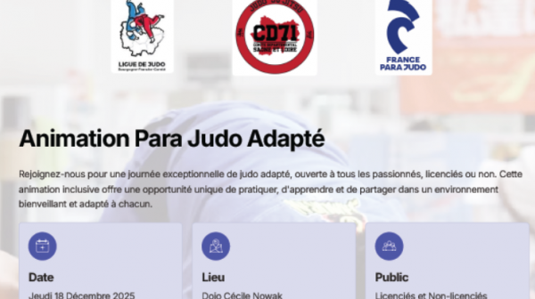 Animation Para Judo le 18 décembre 2025